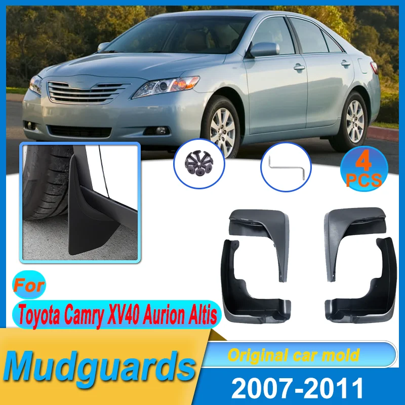 

4PCS Mudguards For Toyota Camry XV40 Aurion Altis 2007-2011 Mudflaps Fender Flares Mud Flap Splash Guards Cover Wheel Car Parts