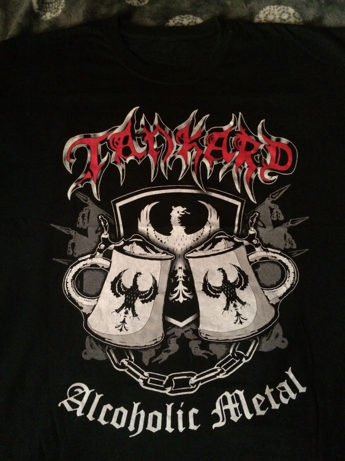 Черная футболка Tankard 2006 из спиртового металла, все размеры CB587