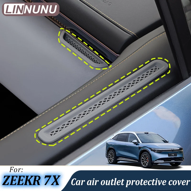 

LINNUNU silicone Car door dashboard air conditioning vent protective cover For Zeekr 7X 2025 2026 decoration accessories parts