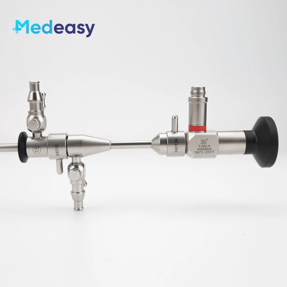 Medical Uteroscope Surgical Rigid Hysteroscope Complete Set for Inspection 30 Degree 3x320mm