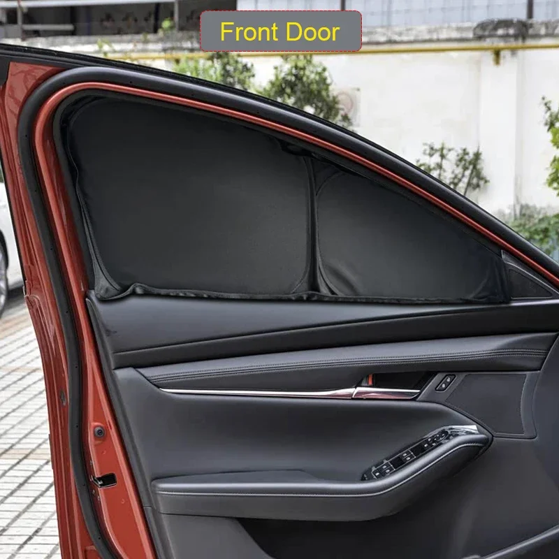 

Car Black Windows Privacy Sunshade Auto Anti-UV Heat Insulation Protect Cover Interior Accessories For MAZDA 3 BP 2019-Present