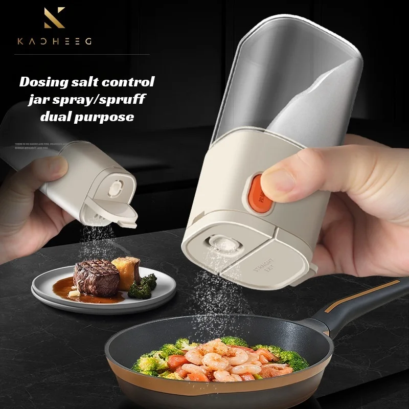 

Healthy eating condiment jar spice bottle Stainless steel Quantitative control Spray Pressuretype moistureproof salt shaker