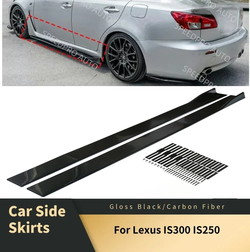 

Car Side Skirts For L-exus IS300 IS250 78.7'' Extension Lower Splitter Panel Diffuser Body kit Styling Exterior Part Black