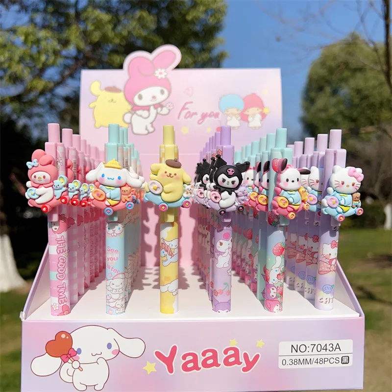 

Sports Car Sanrio Super Cute Neutral Pen Press Carbon Pen 0.5 Hello Kitty Student Kuromi Cinnamoroll Girl Heart Black Pen