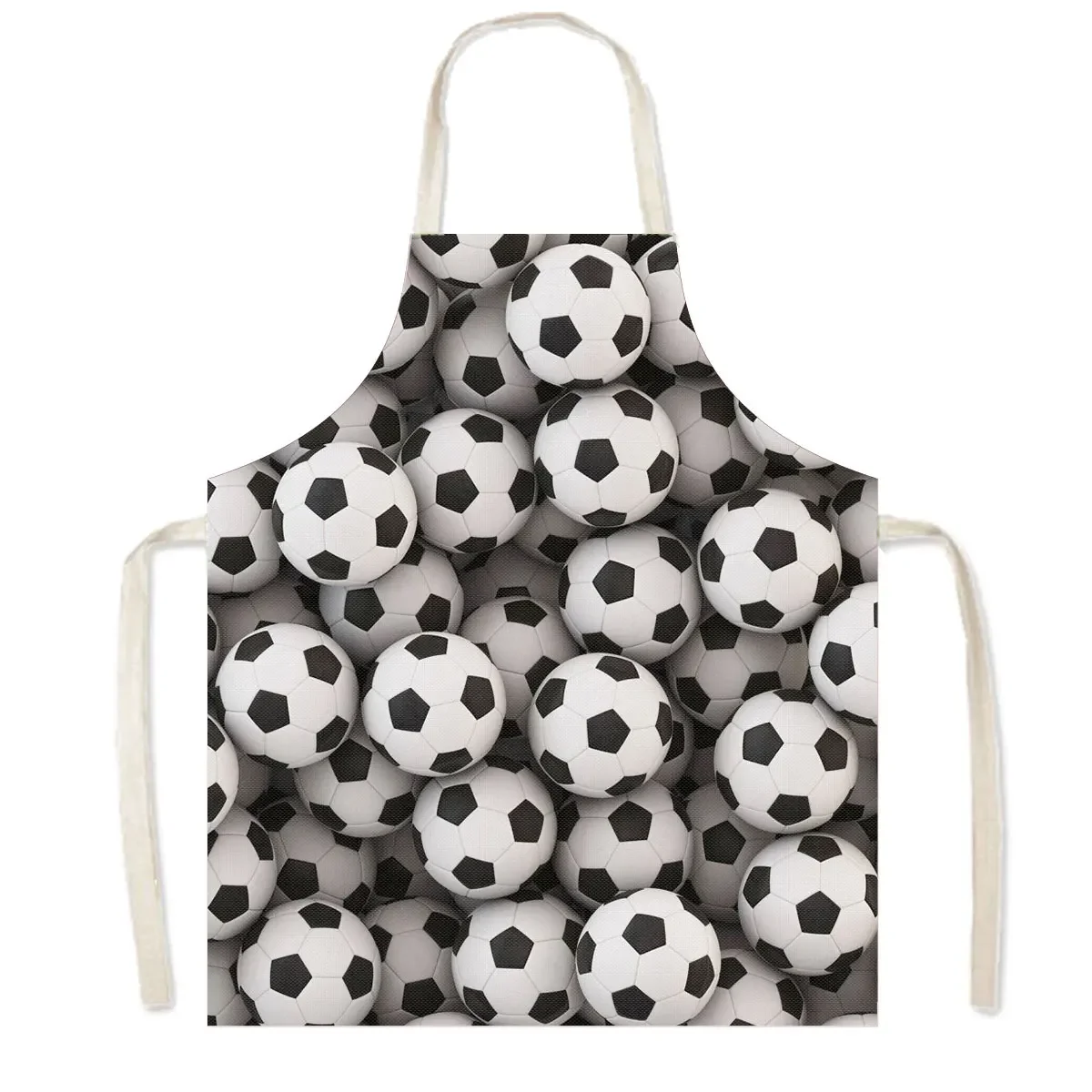 Hot Blooded Football Soccer Basketball Kitchen Aprons Women Men Home Cleaning Clothing Linen Pinafore Chef Waiter Cooking Apron