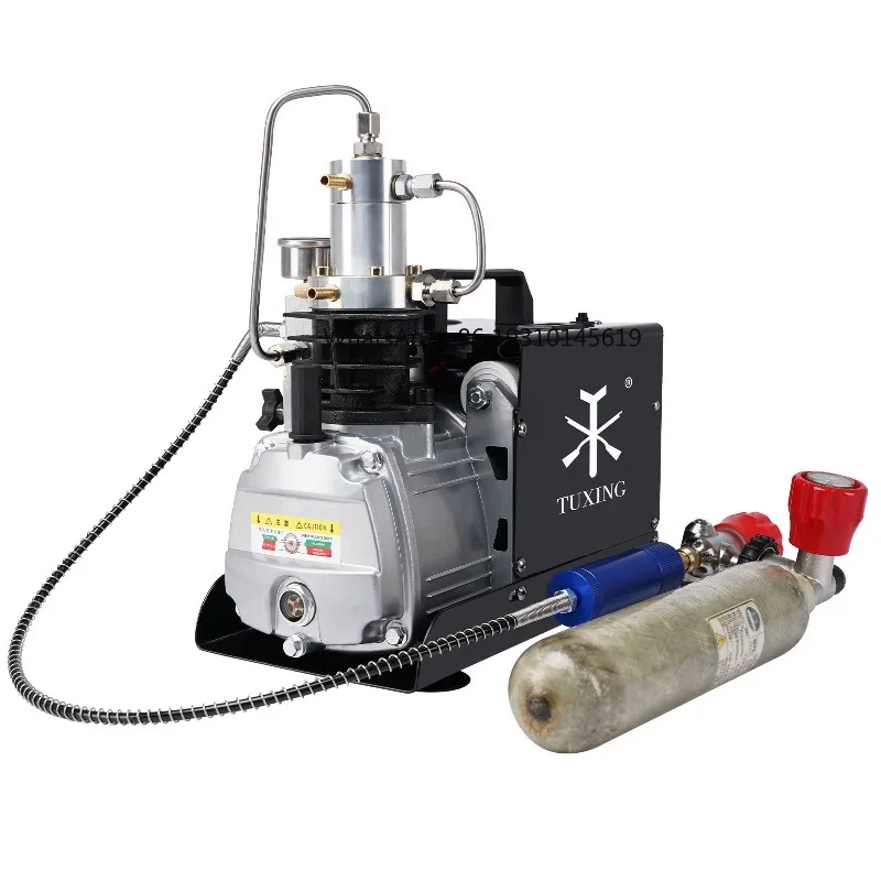 【Desde China】Compresor de aire eléctrico TUXING TXES021 300Bar PCP, compresor de alta presión de 4500Psi para buceo con PCP, tanque de 0-6.8L