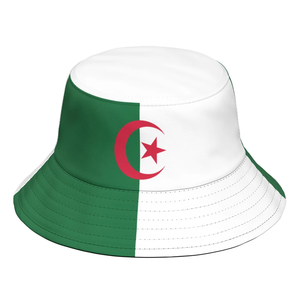 Algeria Free Custom Made Name Photo Dza Islam Bucket Cap Arabic Algerie Arab Print Text Logo DZ Casual Fisherman Hat