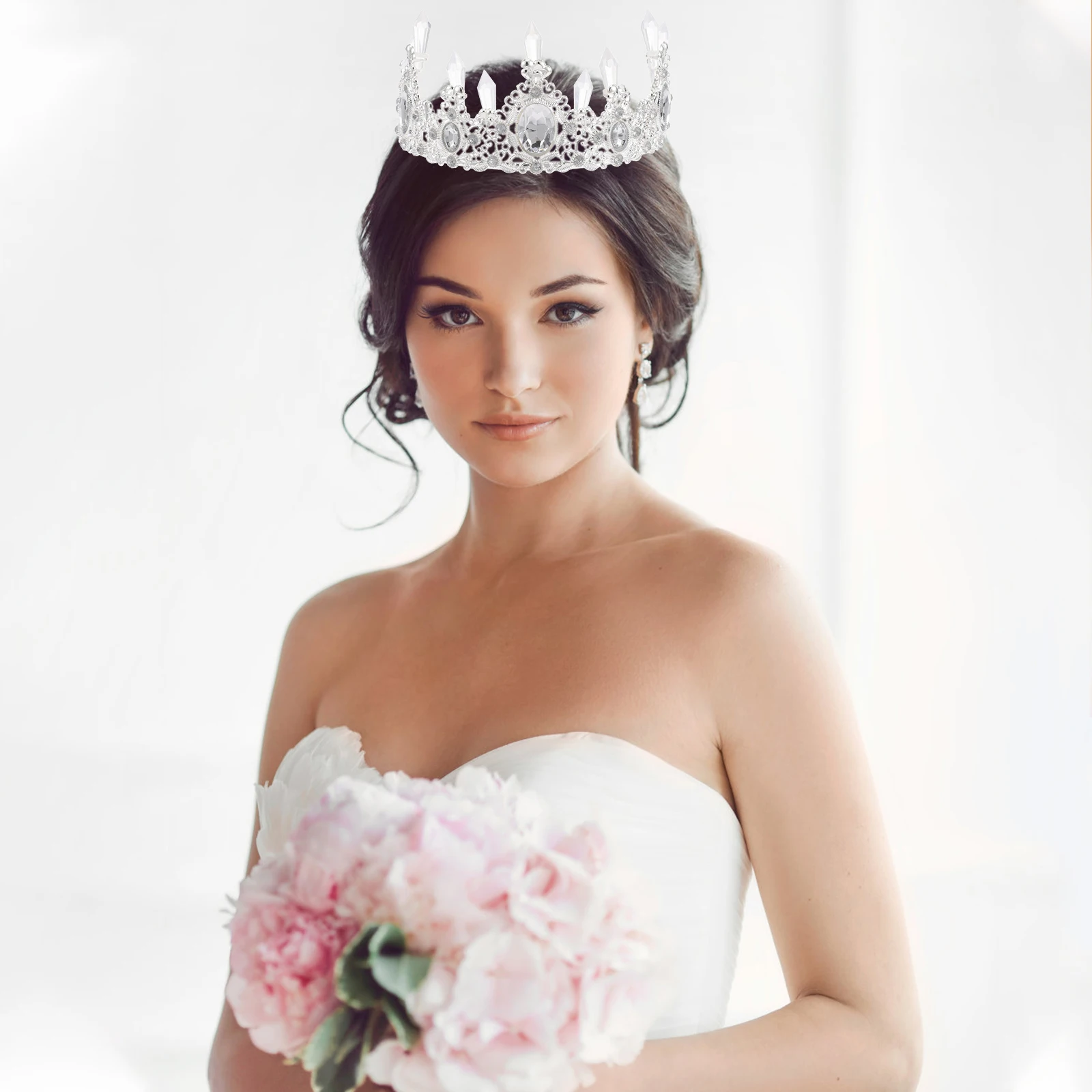 

Bridal Tiara Crown Hair Accessories Girls Tiaras Bride Headdress Wedding Bride Headdress Prom Crown Women Rhinestone