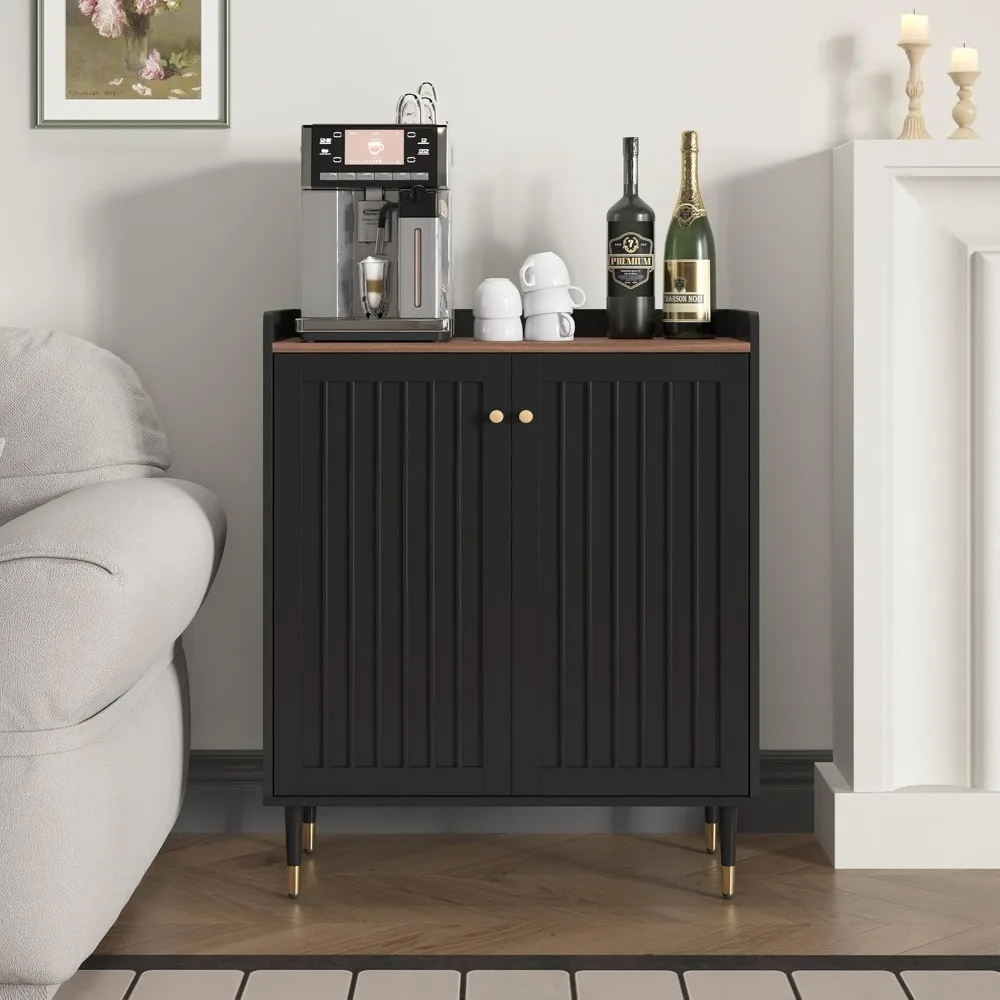 ワインラック付きコーヒーバーキャビネット、引き出しと調節可能な棚付きワインキャビネット、リカーキャビネット、サイドボードバーキャビネット