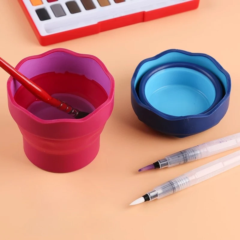Faber‑Castell Folding Paint Brush Washer, Portable Collapsible Artist Water Cup, Art Painting Cleaning Supplies