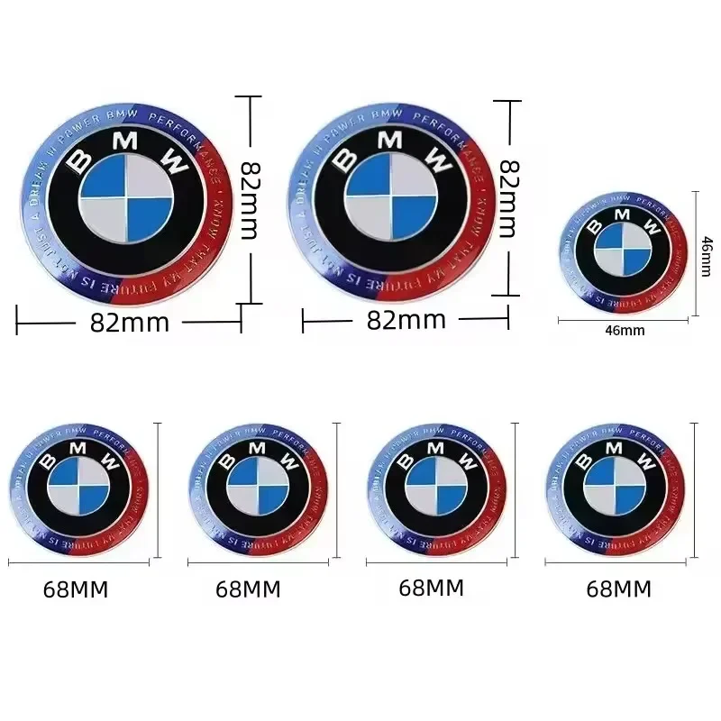 

7Pcs/set Car 50th Anniversary Logo For BMW G30 G31 G38 G11 G12 G20 G28 F10 F48 F49 G01 F20 F21 F22 Wheel Rim Decoration Cover