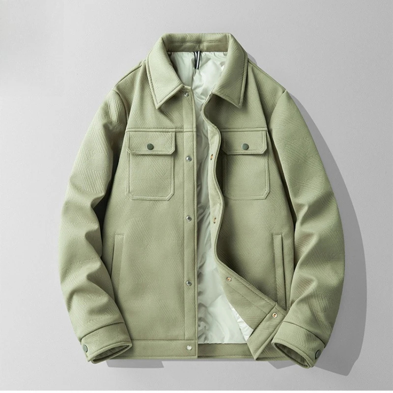 

Winter New Trendy Men's Casual Fashion Collar Thickened Cold Resistant, Warm and Comfortable Versatile High Quality Simple Coat