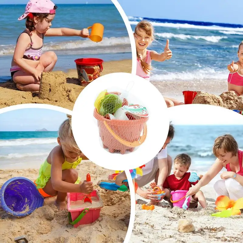 Brinquedos de areia para praia, jogos ao ar livre, moldes para animais, brinquedos infantis, sandbox, brinquedos de viagem com balde de areia