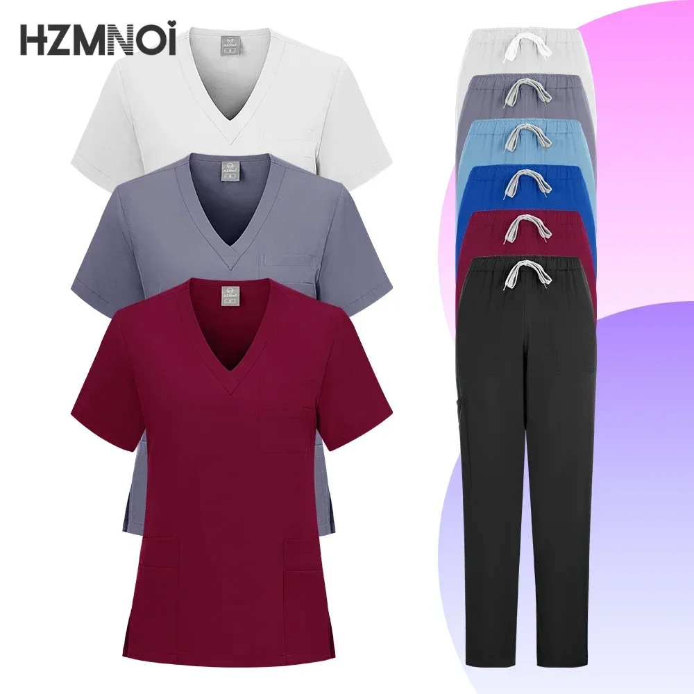 Scrubs Medical Uniforms Woman Multicolour SPA Beauty Uniform Dentist Veterinary Working Clothes Unisex Pharmacy Clinic Scrub Set