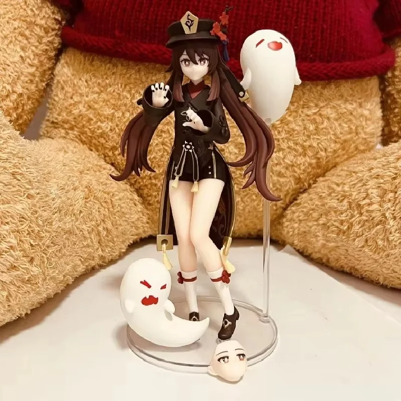 Genshin Impacto Anime Figura, Hu Tao Boneca Dos Desenhos Animados, Estatueta De Ação, Modelo De PVC, Decoração Do Escritório, Coleção Estátua Brinquedos, Em Stock