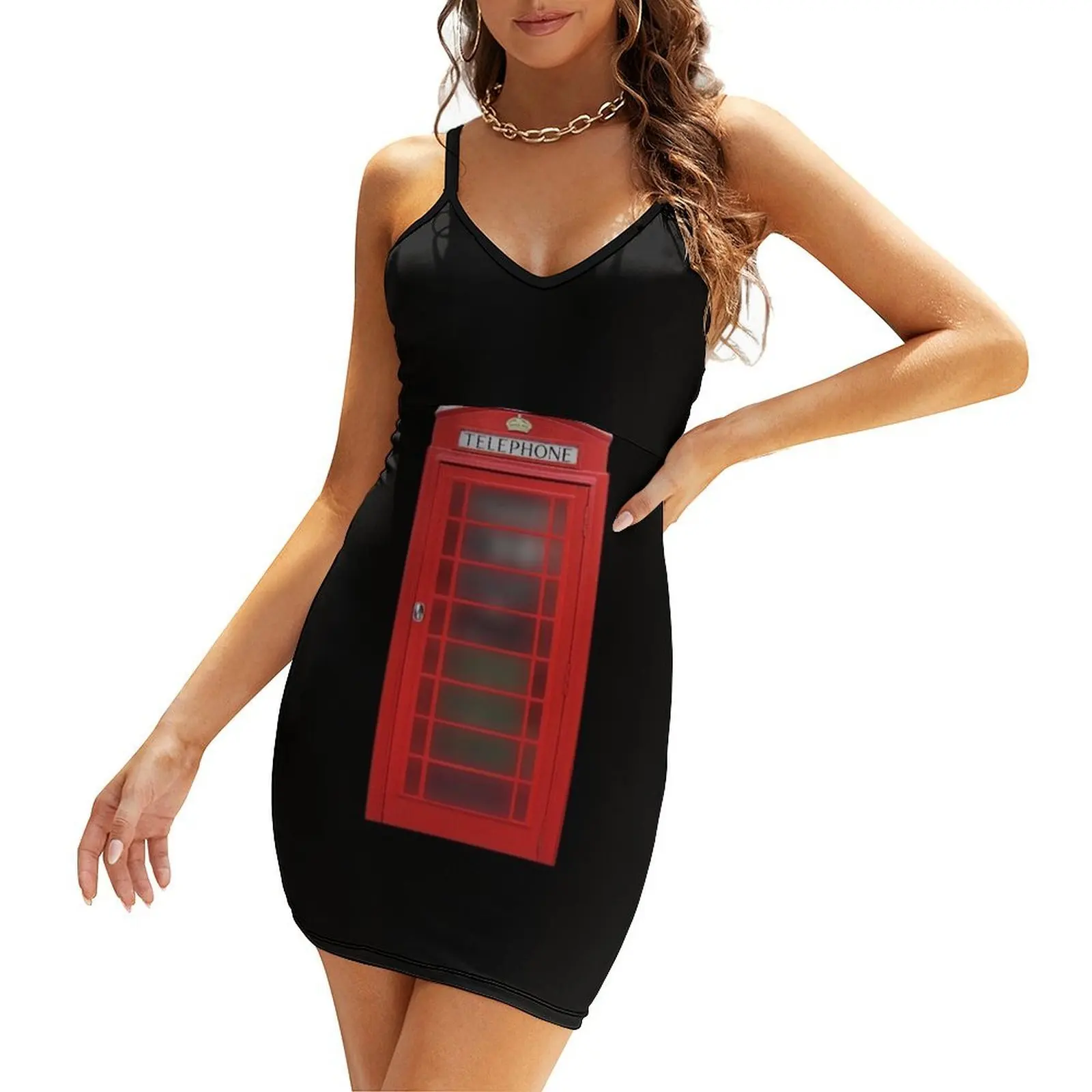 

British Phone Booth Sling Dress Dresses for wedding party ceremony dresses summer dresses ladies 2025