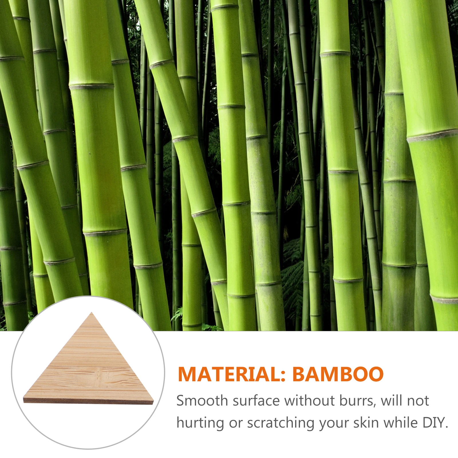 

15Pcs DIY Triangle Bamboo Pieces Unfinished Blank Bamboo Slices for Hanging Ornaments Gift Tags Clothing Price Labels