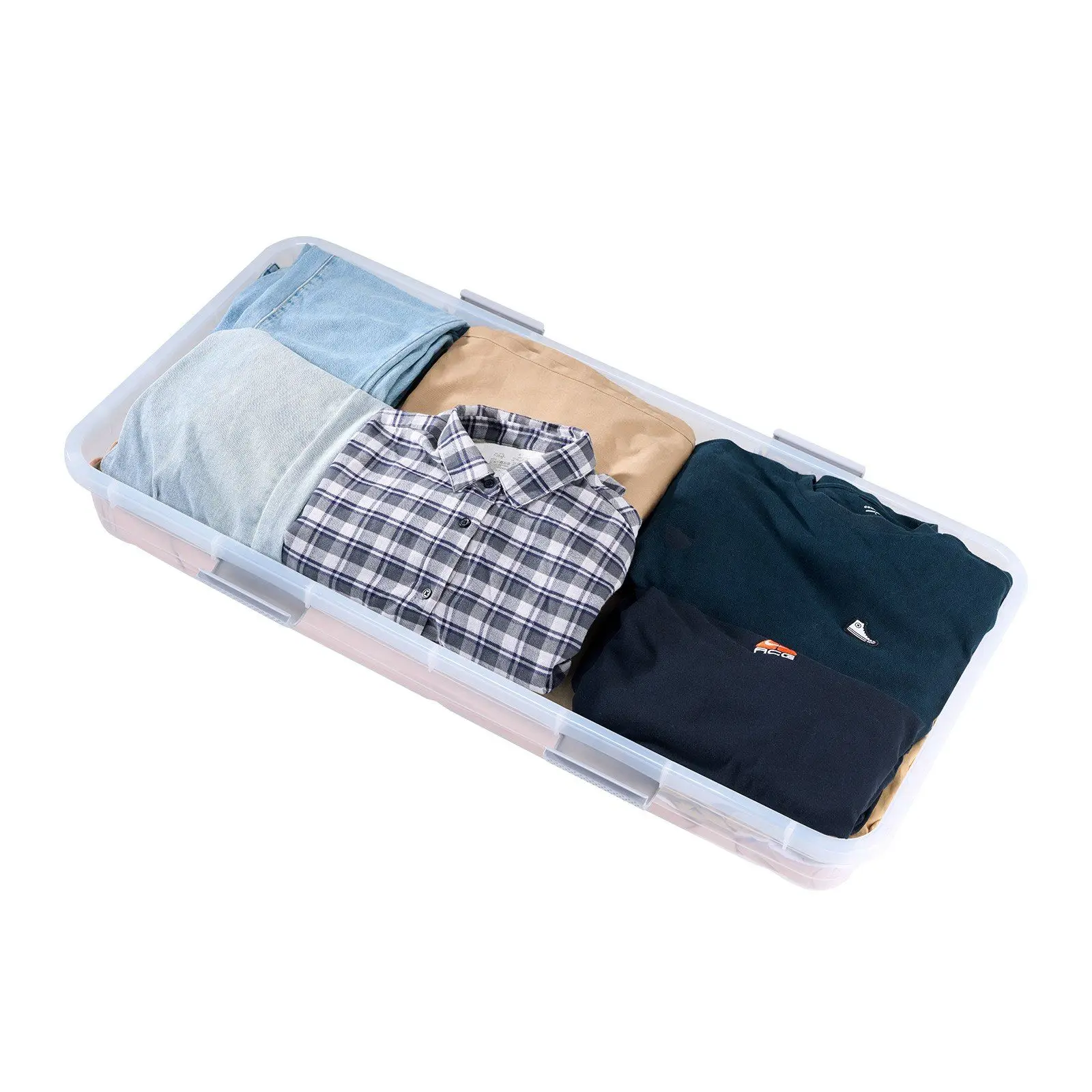 

Under Bed Storage with Wheels 39.8x20.1x5.9 Inch Rolling Storage Bags 2 Pack