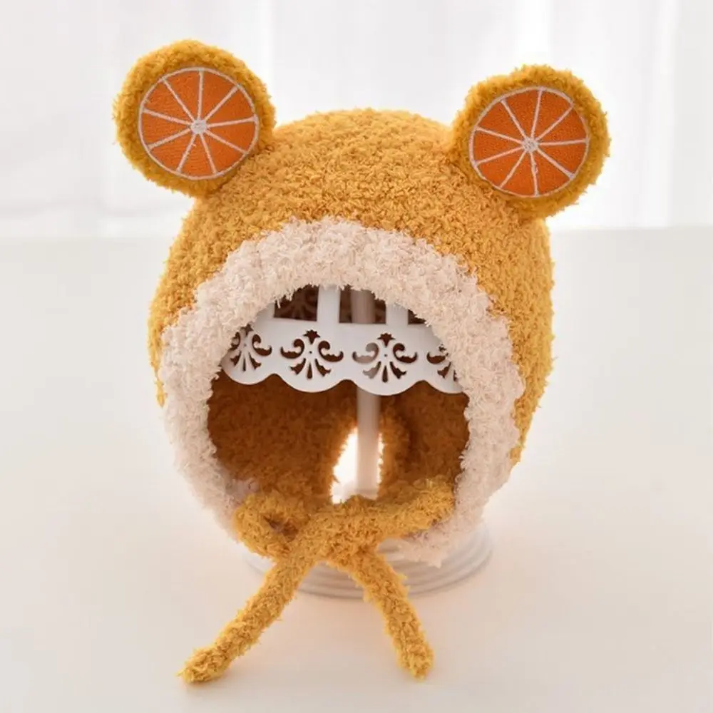 الكرتون الباردة واقية الخريف الشتاء القبعات سميكة لطيف الفاكهة دفئا الدافئة بونيه الدافئة طفل البلوز قبعة الوليد طفل #2