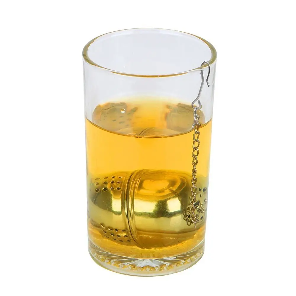 

Easy To Clean Multifunctional Oval Kitchen Hanging Type Tea Leak Mesh Seasoning Ball Tea Infuser Filtering Tennis Ball