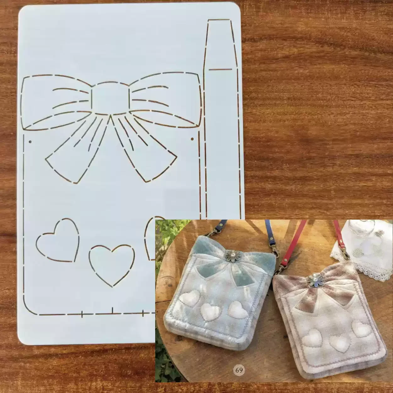reusable Soft Quilting Template small bag basket Embroidery Sashiko Stencil Drawing Tracing Patchwork Sewing Tool