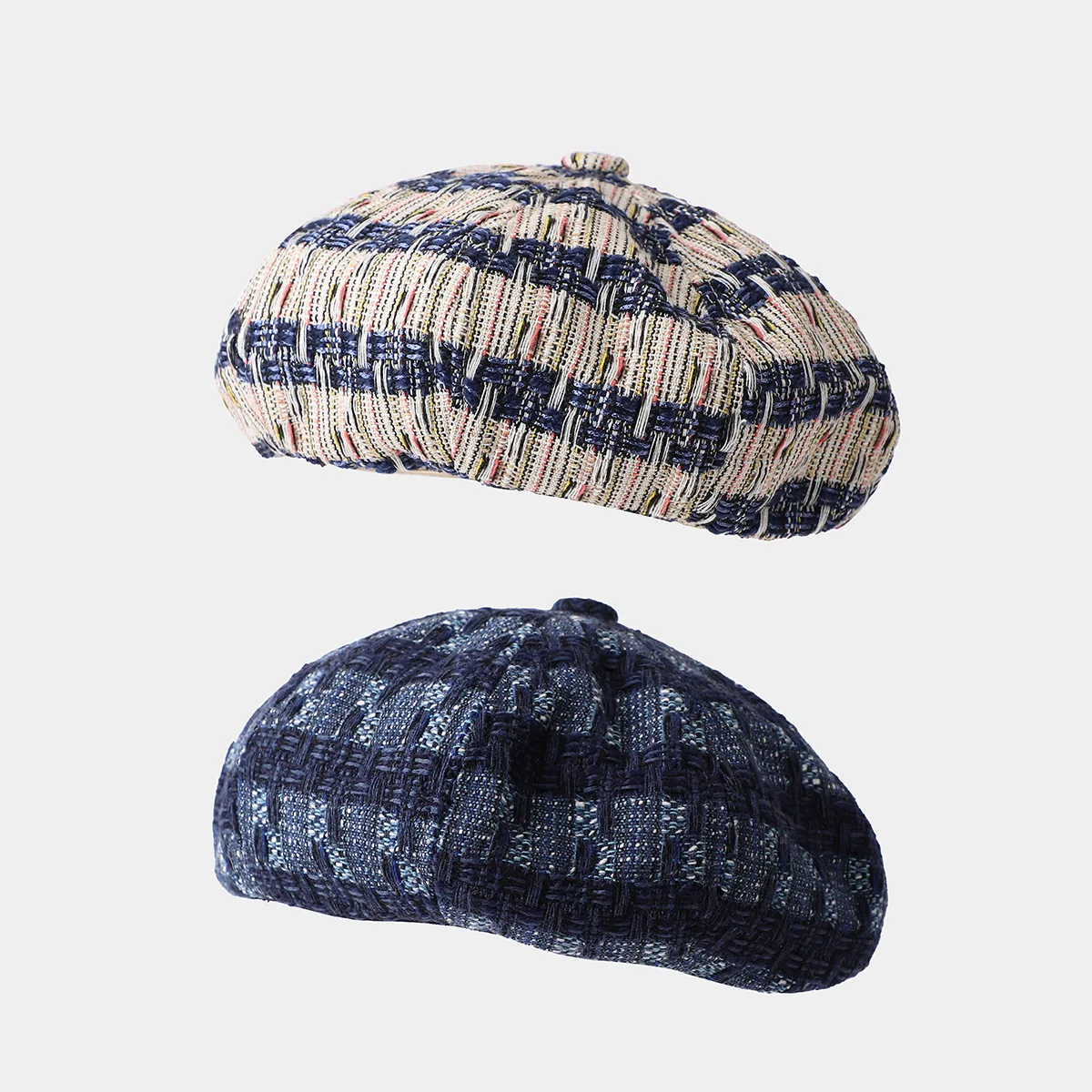 Damen-Baskenmütze Trendige Malermütze Dünne Beanie-Mütze Modische Straßen-Newsboy-Kappe Frühling Herbst