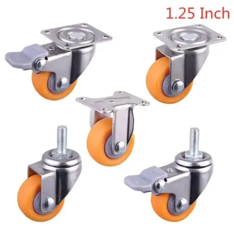 4-pcs-lot-m6-m8-screw-125-inch-screw-caster-orange-pp-furniture-wheel-mute-display-cabinet-speaker