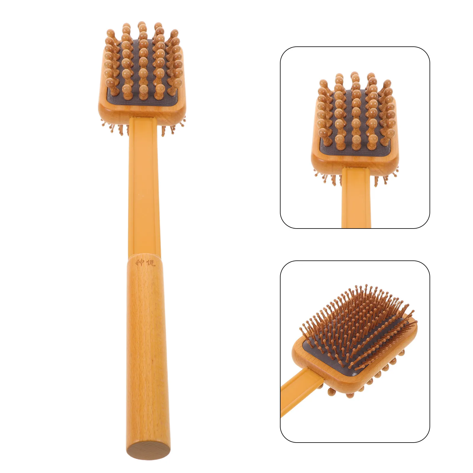 

Деревянный массажный молоток с двумя головками для спины, ручной массажер для меридианов, инструмент для расслабления шеи и плеч, для дома, офиса, путешествий