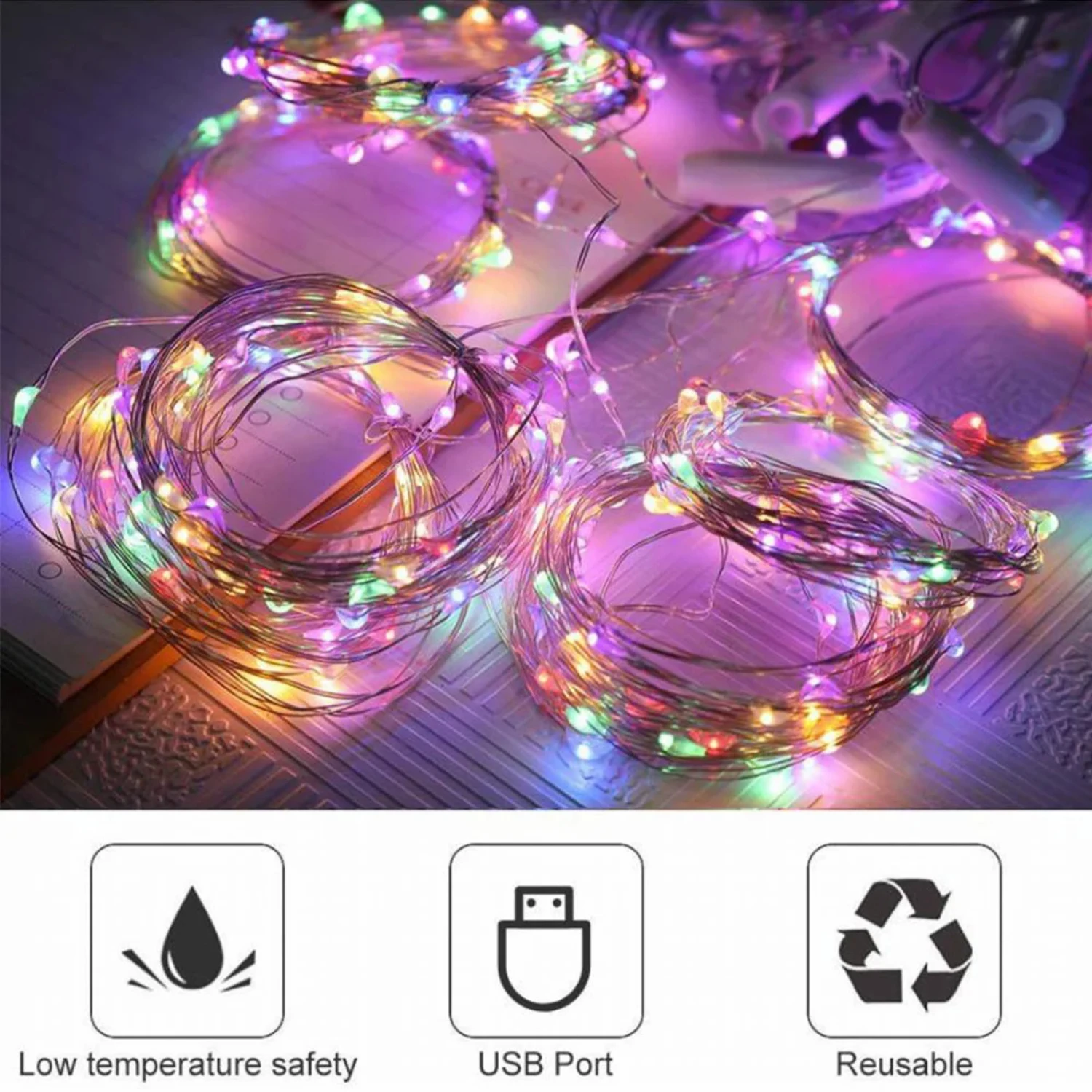 Exquisite and Stunning RGB Fairy Light Curtain and Festoon Lights - Perfect 3M Length for Beautiful Bedroom and Room Decor - Ide