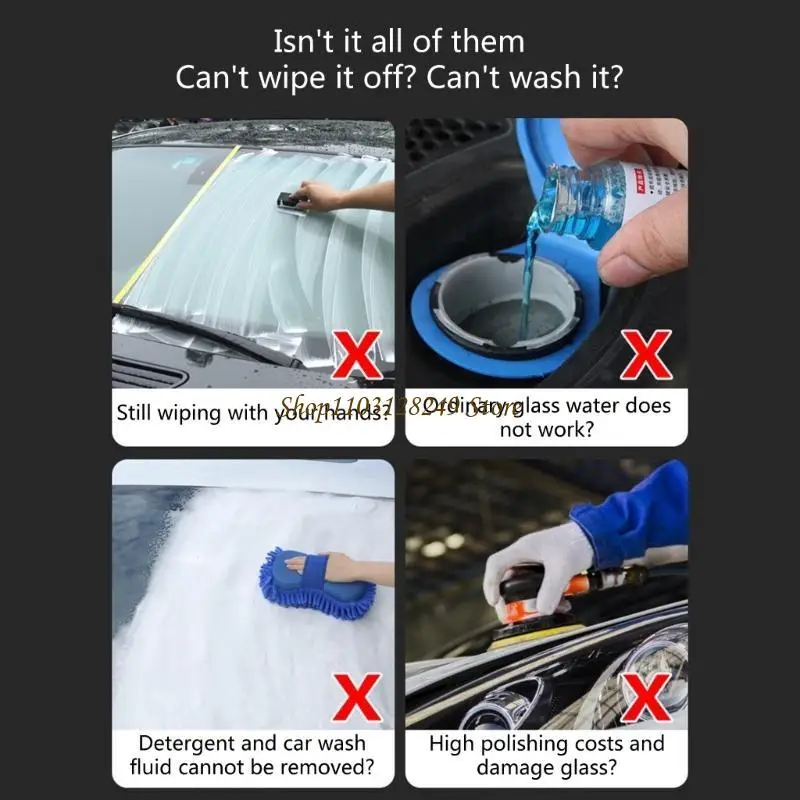 N5KD Windshield Cleaner Car Glass Oil Film Remover Auto Glass Film Coating Agent