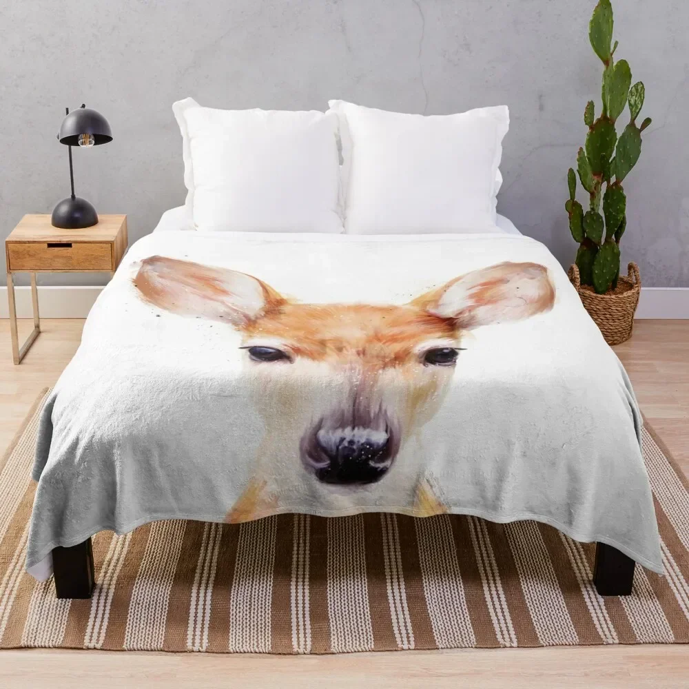 

Little Deer Throw Blanket Decorative Sofa Plaid funny gift Blankets