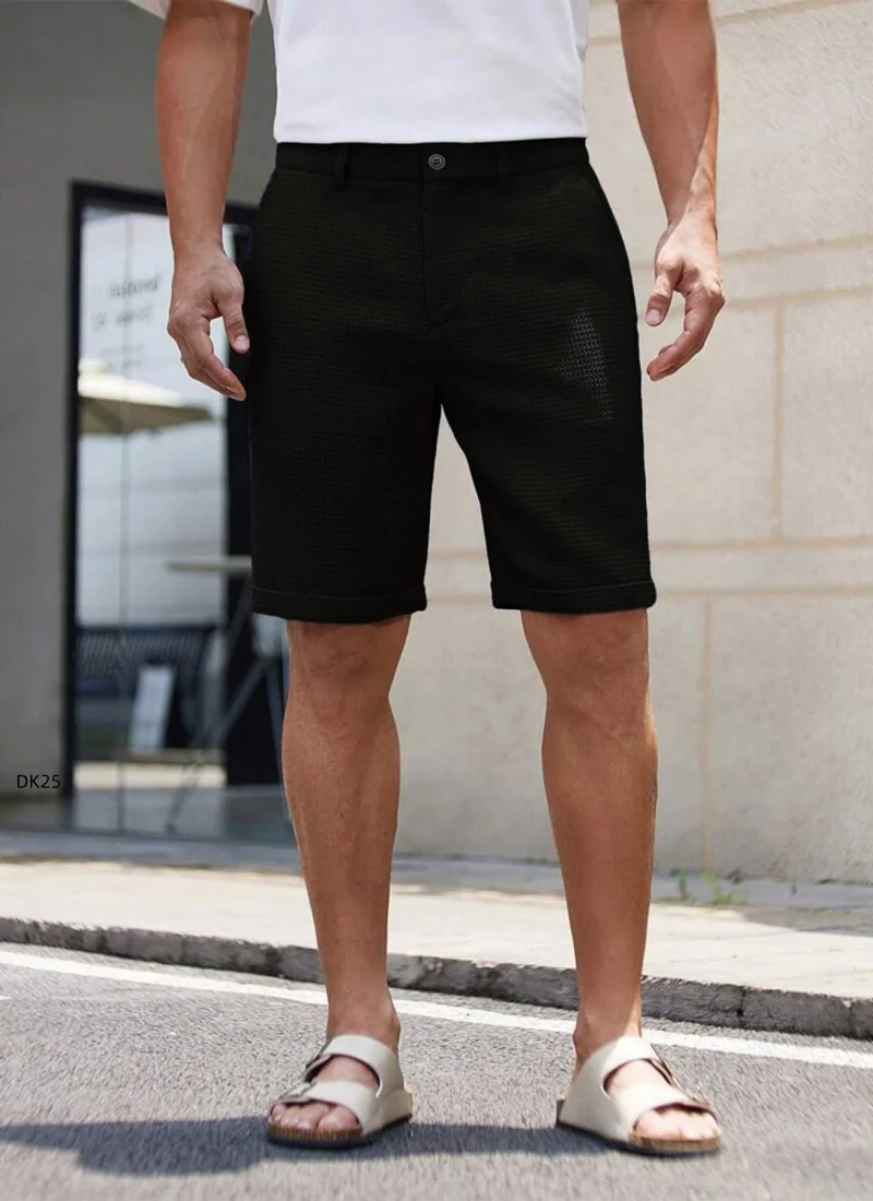 2026 Summer New Solid Color Casual Men's Shorts Korean Style Fashion Loose Button Pocket Outdoor Sports Running Beach Pants