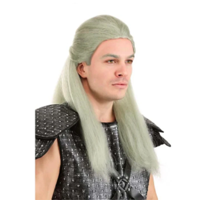 HAIRJOY Silber Weiß Cosplay Perücke Lange Gerade Kostüm Perücken Synthetische Haar Hitzebeständige Faser – Detail 7