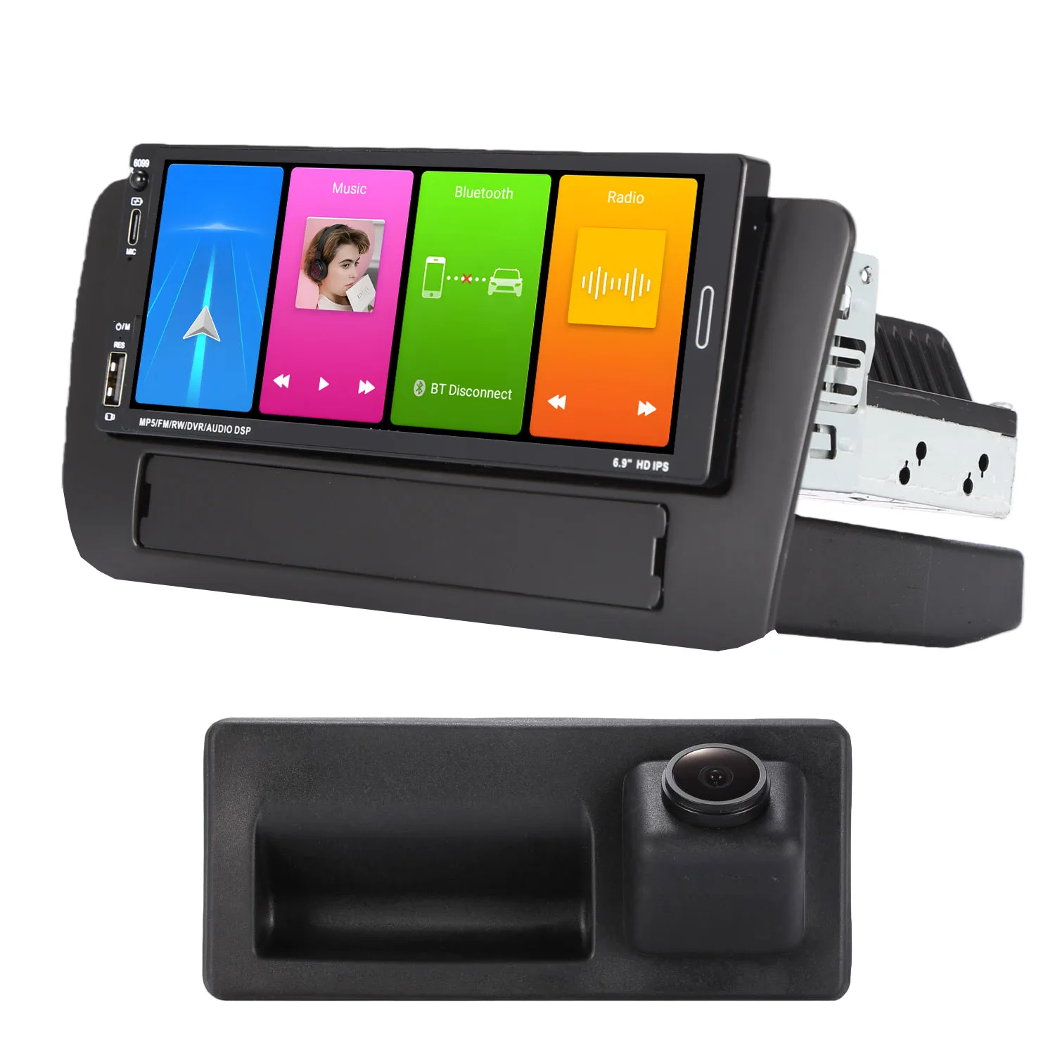 Android Auto Car radio Wireless Carpaly GPS Navigation+HD camera For Audi A1 8X 8X1 8XK 8XF Q3 8U MMI Quattro S Line Sport