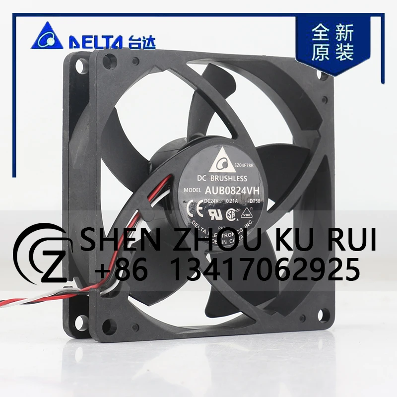 دلتا 5 فولت 12 فولت 48 فولت DC24V 0.21A التيار المتناوب EC 8025 80X80X25 مللي متر 8 سنتيمتر هيكل العاكس حجم الهواء الكبير التحكم الصناعي AUB0824VH Coolingfan #2