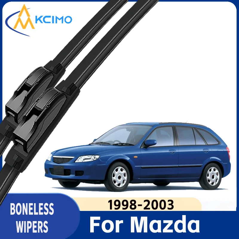 

All Season Windshield Wiper Blades for Mazda Familia BJ 1998-2003 Windscreen Wiper Soft Rubber Quiet Wiper Blade Car Accessories