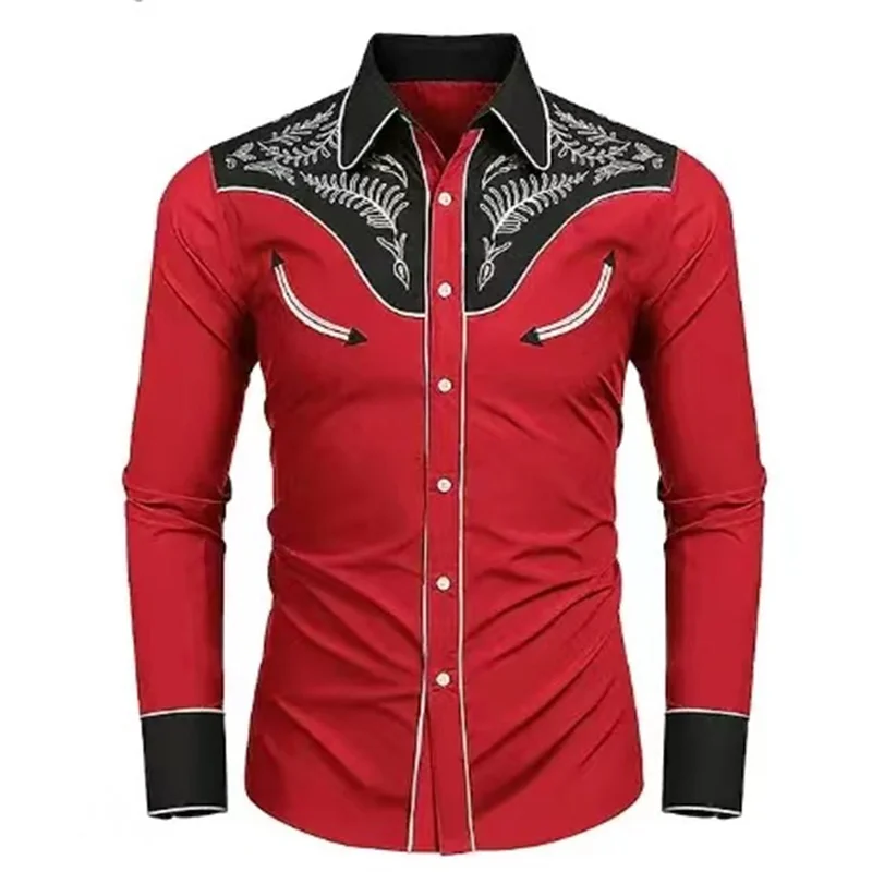 

2025 New Men's Tribal Ethnic Men's Outdoor Casual Fashion Simple Shirt Party Button Lapel Long Sleeve Soft And Comfortable Top