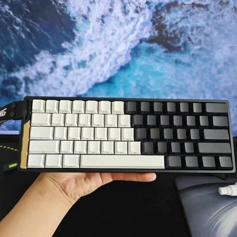 

Wooting black and white double spell side engraved transparent keycap magnetic axis OEM customization mad60/atk68/fire68