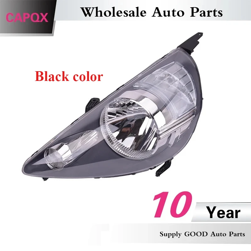 CAPQX 2PCS Car Replacement front Bumper headlight headlamp head light head lamp For FIT JAZZ 2005 2006 2007 2008 GD1 GD3