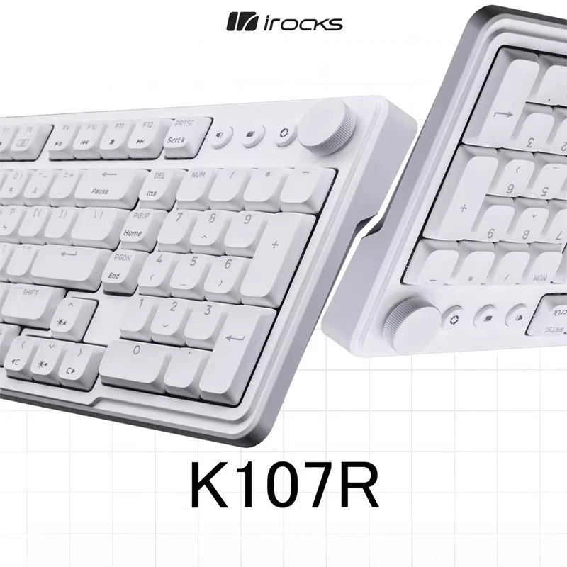 K107R Tri-mode Keyboard Customized Wireless Hot Swappble RGB Low Profile Keyboards Ergonomic Gaming Office Mechanical Keyboard