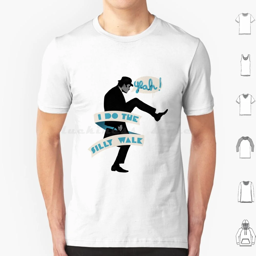 Silly Walk T Shirt Cotton Men Women DIY Print Holy Grail Python Monty Funny Comedy Movie Rabbit British Geek Grail Holy Knight