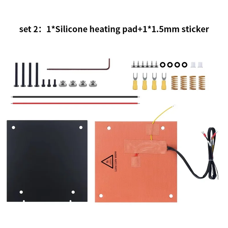 Podkładka grzejna silikonowa 800W 120V/220V z podwójnym napięciem i naklejką samoprzylepną 1,5 mm do wymiany w drukarkach 3D Creality K1 MAX