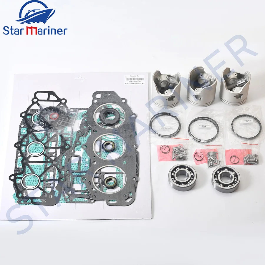 

6H4-W0001-02 Power Head Gasket Kit 6H4-11631 Piston Kit STD For Yamaha 2T 40HP 50HP 3 Cyl 40TRC 6H4/63D Crankshaft Repair Set