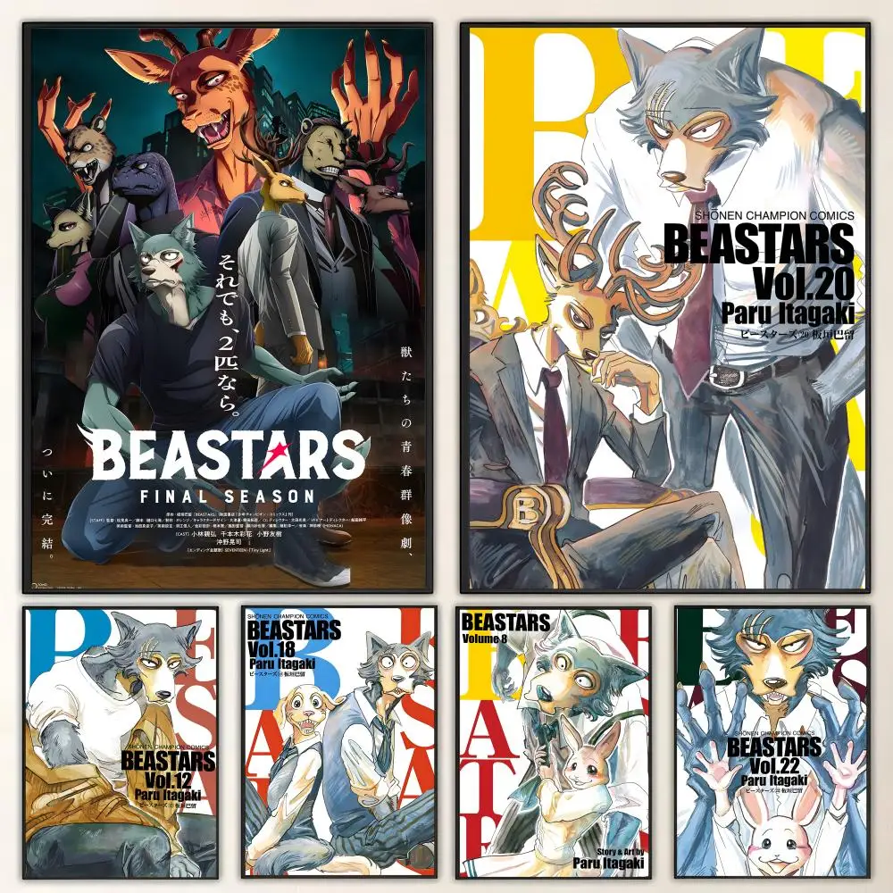 Anime Beastars Poster HD art waterproof sticky wall home decoration aesthetic