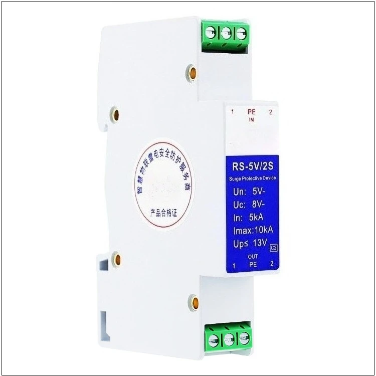 Pararrayos de señal RS485, control de comunicación CAN bus, protector contra sobretensiones de datos RS-5V/2S