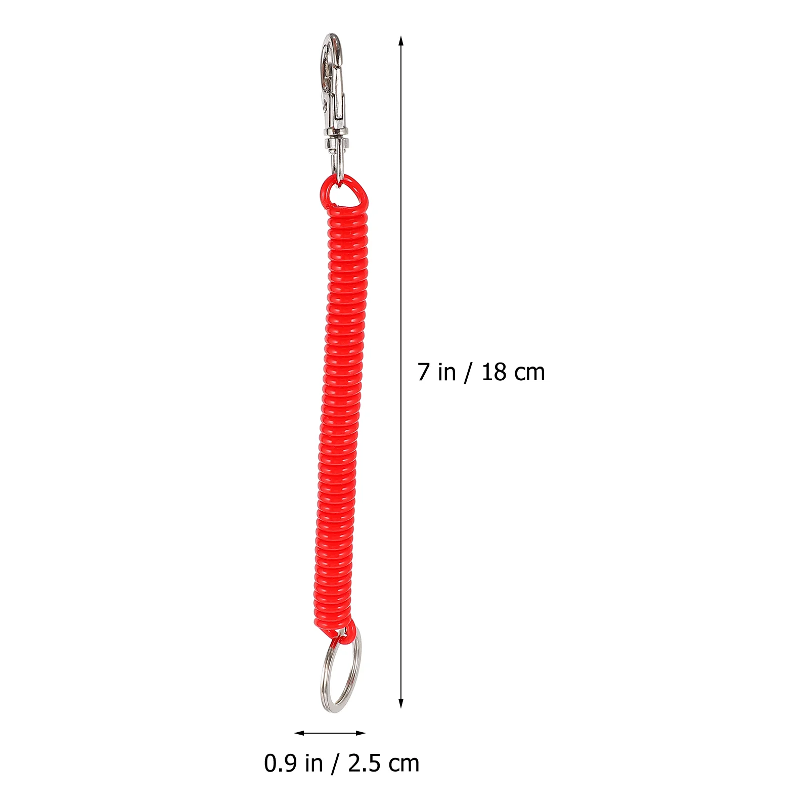 3 Pcs Elastic Rope Spiral Key Coil Spring Stretchy Retractable Bag Lanyard Holder Lanyards