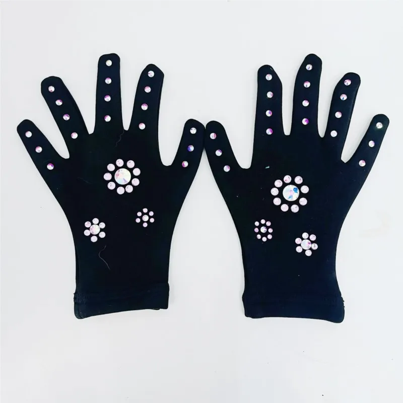 

Fashion Figure Skating Wrist Gloves Competition Training Plush Gloves Warm and Plush Super Elastic Cycling Gloves