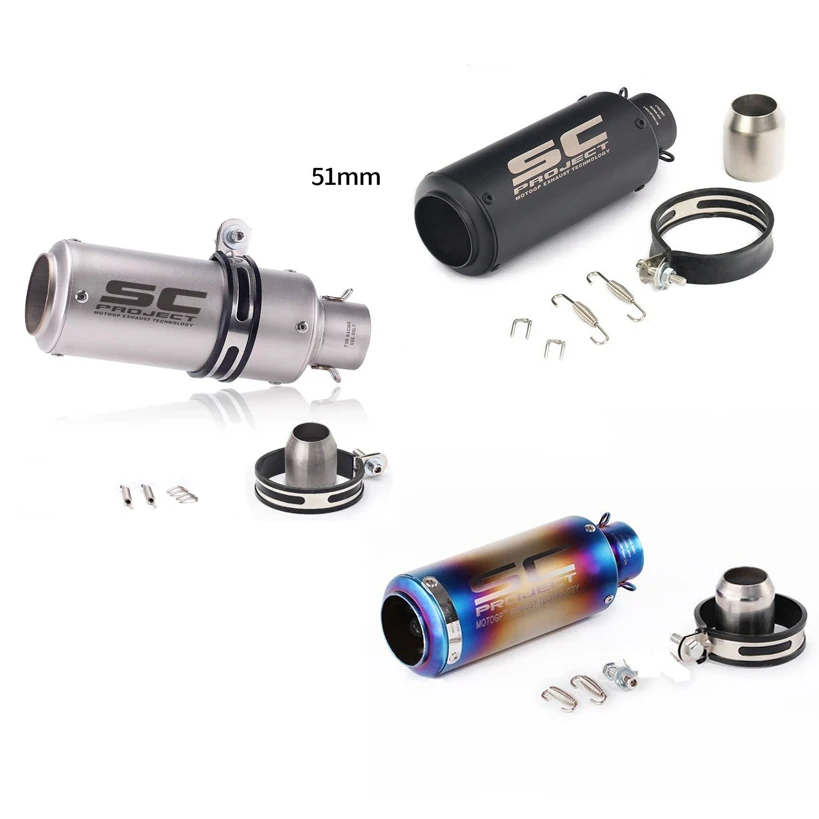 Modified Motorcycle Muffler for Suzuki Yamaha Honda Jialing Hyosung Suzuki Benelli Loncin 125cc-1200cc Motorbike Exhaust Pipe