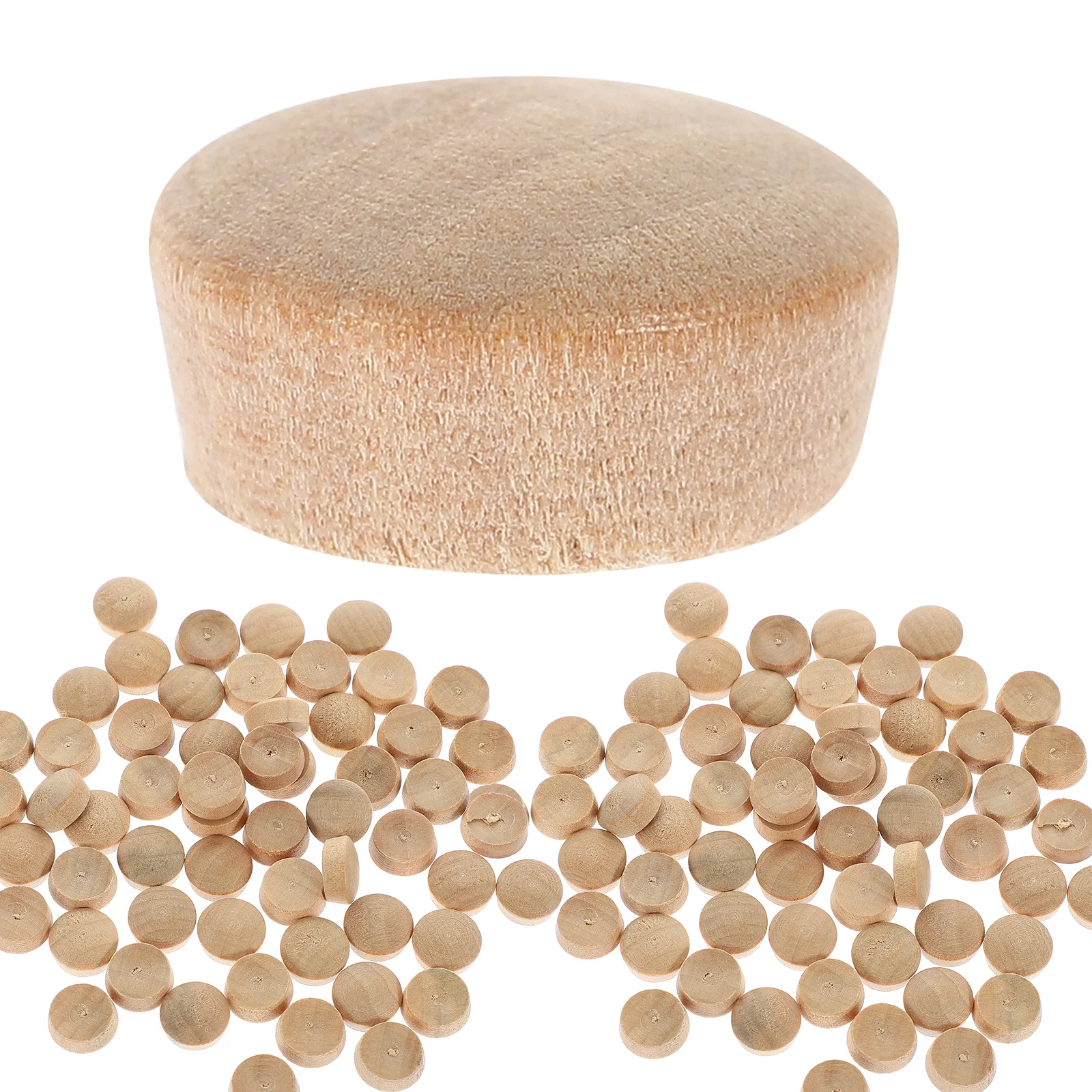 

50pcs Wooden For Furniture Small Plug Covers Replacement Wood Plug Button Tops Hardwood Screw Hole Plugs Cabinet Plugs