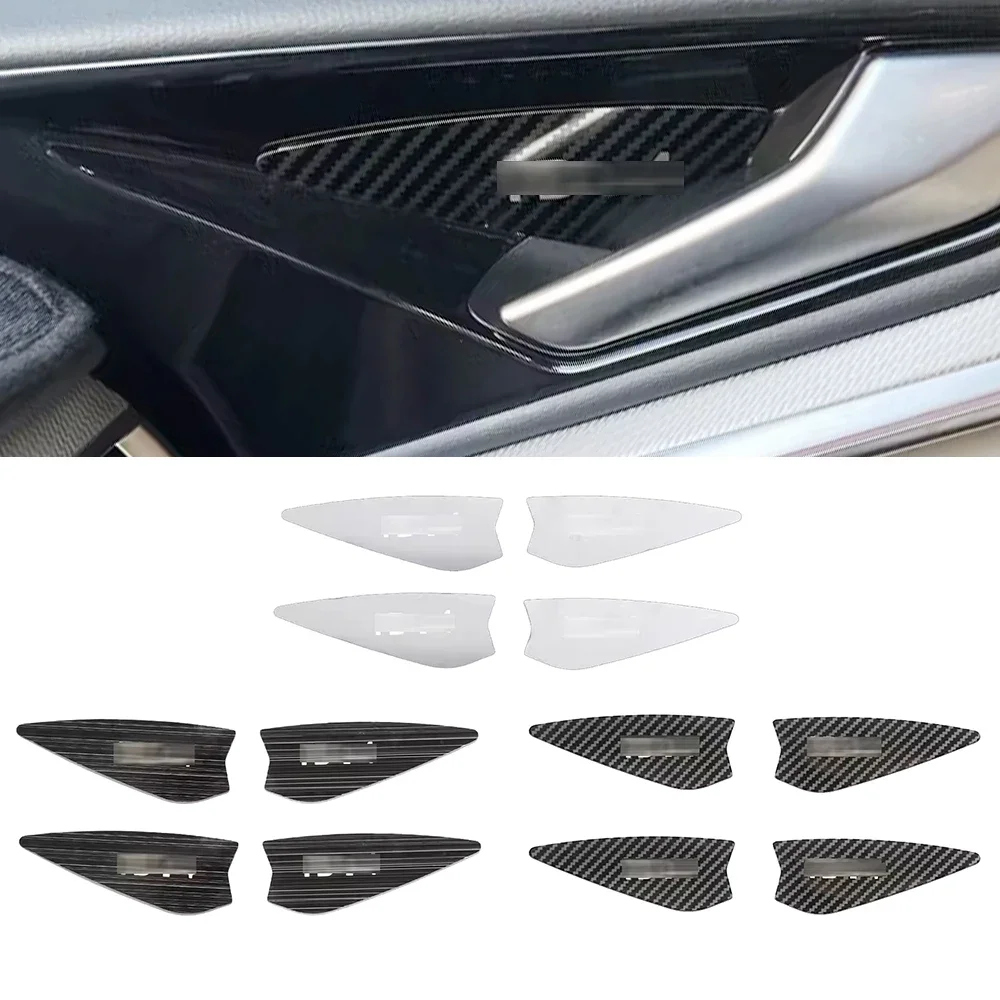 For Volkswagen VW ID.4 ID4 2021 2022 2023 Car Interior Part Refit Inner Door Handle Bowl Cover Trim Sticker Anti Scratch